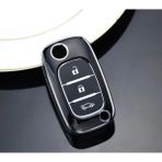 Gma Keys Renault Megane 3 Fluence 3 Buton Siyah Gümüş Renk Nano Oto Anahtar Kumanda Kabı Kılıfı