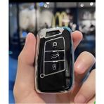 Gma Keys Volkswagen Passat B8 Arteon Smart Siyah Oto Anahtar Kumanda Kabı Kılıfı Nano Siyah Gümüş Silver Renk