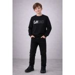 GMG Collection Baby Erkek Çocuk Siyah Baskılı Sweatshirt - 14 - 15 Yaş