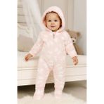 GMG Collection Baby Kız Bebek Kelebekli Kapüşonlu Peluş Tulum, Welsoft Tulum, Uyku Tulumu, Astronot Tulum - Pembe - 6 - 9 Ay