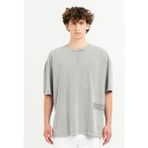 Gmg Fırenze Bisiklet Yaka Gri Erkek T-Shirt ZR24MSS03050