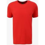 gmg firenze Bisiklet Yaka Kol Ucu Duble Slim Fit Erkek T-Shirt - Nar Çiceği