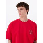 GMG FIRENZE Bisiklet Yaka Oh No Baskılı T-Shirt, XL, 5003266334, Kırmızı, Erkek