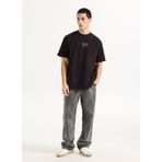 GMG FIRENZE Bisiklet Yaka T-Shirt, S, 5003256519, Siyah, Erkek