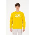 gmg firenze Bisiklet Yaka Zero Baskılı Erkek Sweatshirt - Sarı
