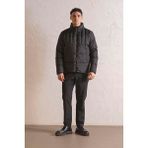 gmg firenze Dik Yaka Çift Taraflı Basic Erkek Mont - 2XL - Siyah
