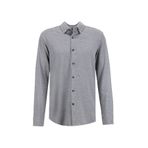 GMG FIRENZE Düğmeli Slim Fit Çizgili Gömlek, L, 5003330841, Gri, Erkek