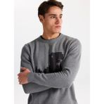 gmg firenze Gmg Fırenze Bisiklet Yaka Regular Fit Gri Erkek Kazak GU25MFW04014