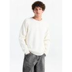 gmg firenze Gmg Fırenze Bisiklet Yaka Slim Fit Ekru Erkek Kazak GU25MFW04029 - XL
