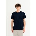 gmg firenze Göğüs Cepli Bisiklet Yaka Slim Fit Erkek T-Shirt - Lacivert