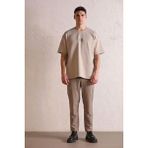 gmg firenze I Am Another Baskılı Oversize Erkek T-Shirt - Taş - XS