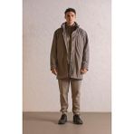 gmg firenze Kapüşonlu Çıtçıt Detaylı Casual Erkek Kaban - XL - Gri