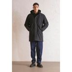gmg firenze Kapüşonlu Çıtçıt Detaylı Casual Erkek Kaban - XL - Siyah