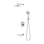 GMS ANK007 Ankastre Yuvarlak 3 Yönlü Banyo Duş Bataryası