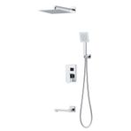 GMS Ankastre Kare 3 Yönlü Banyo Duş Bataryası