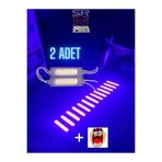 GMS Cg Depo - Çamurluk Yan Kapak Uyumlu 12v Mor Parmak Led 2 Adet Tzmnya Sticker 1 Ad. Srn