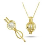 GMS Gold Beyaz İncili Kadın Gümüş Kolye