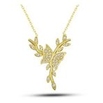GMS Gold Daldaki Kelebek Kadın Gümüş Kolye