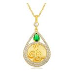 GMS Gold Kaplama Damla Tuğralı Kadın Gümüş Kolye