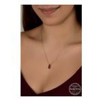 GMS Swarovski Crystal Taşlı Ametist Gümüş Kadın Gümüş Kolye