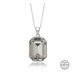 GMS Swarovski Crystal Taşlı Baget Kadın Gümüş Kolye
