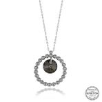 GMS Swarovski Crystal Taşlı Halka Kadın Gümüş Kolye