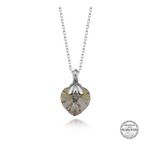GMS Swarovski Crystal Taşlı Kalp Kadın Gümüş Kolye