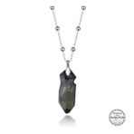 GMS Swarovski Crystal Taşlı Top Zincir Baget Gümüş Kadın Gümüş Kolye