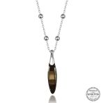 GMS Swarovski Crystal Taşlı Top Zincir Çubuk Gümüş Kadın Kolye