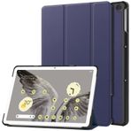 GMUJIAO kılıf Google Pixel Tablet 11 inch ile Uyumlu,Ince Koruyucu Kılıf,Ultra İnce Kapak Üç Katlı Stant Sert Kabuk Kılıf,Otomatik Uyanma/Uyuma Koruyucu Kapak-Lacivert