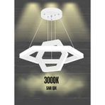 Gn gen aydınlatma CICLO ( Beyaz Kasa, Sarı Işık ) Ledli Modern Sarkıt Led Avize, Salon, Mutfak, Oturma Odası