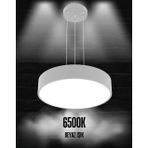 Gn gen aydınlatma Drum 40cm ( Gri Kasa, Beyaz Işık ) Ledli Modern Led Avize, Salon, Mutfak, Oturma Yatak Odası, Sarkıt