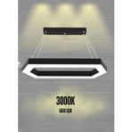 Gn gen aydınlatma JOYA ( Siyah Kasa, Sarı Işık ) Ledli Modern Sarkıt Led Avize, Salon, Mutfak, Oturma Odası