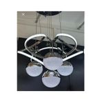 Gn gen aydınlatma MODERN LÜKS SALON MODEL DRON LEDLİ 3 RENK KROM SARKIT AVİZE