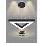 Gn gen aydınlatma Trıan ( Siyah Kasa, Gün Işığı ) Ledli Modern Led Avize, Salon, Mutfak, Antre, Hol, Masa, Sarkıt