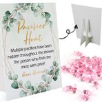 GNATV Bebek Emziği Avı Bebek Partisi Oyunları, Cinsiyet Açıklama Oyunu, 8×10 İşaret ve 50 Mini Akrilik Emzik, Bebek Partisi Aktiviteleri için Favori Yetişkin Çocuk Oyunları, Cinsiyet Nötr Erkek ve Kız BPH04