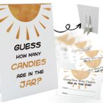 GNATV Şeker Tahmin Oyun Kartları-1 İşaret 8x11 inç ve 50 Kart, Sun Guess Kaç Oyun İşareti, Erkek Kız Çocuk Doğum Günü Partisi, Bebek Partisi, Parti Oyunları Aktiviteleri ve Süslemeleri 07