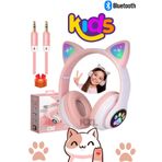 gnctech A+ Bass Kedili Kulaklık Bt Fm Radyo Sd Kart Aux Giriş Rgb Işıklı Kedili Kablosuz Kulaklık Aux Hediye P47M