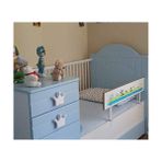 Gndz Store Baby AGU-088-9-3-DSN Hayvan Desenli Ahşap Yatak Bariyeri 90X30, Beyaz - 001-Renkli - Option-1