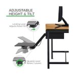 Gndz Store Cafepress Ayarlanabilir Yükseklik Ergonomik Tezgah Altı Filtresi Utara-Klavye Çekmece, Stand Up Stehpult Klavye Tepsi W/negatif Eğilebilir - 301 - Siyah - Option-1