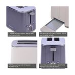 Gndz Store Gem Pearl 2 Dilim Ekmek Kızartma Makinesi – 1000 W, Paslanmaz Çelik | Vanilya Krem - Acı Kahve