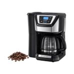 Gndz Store Hobbs Victory Öğütücülü Kahve Makinesi (1,5 L Cam Sürahi, 12 Fincan, Dijital Programlanabilir Zamanlayıcı, Öğütme Ayarı, Kahve Çekirdekleri Için Kahve Makinesi, Filtre Kahve Makinesi 22000-56 - Acı Kahve