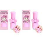 Gndz Store I'm Pinky Kids Nail Paint Strawberry Çocuklar Için Soyulabilir Oje (2 Paketi) - Option-1