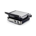 Gndz Store Izgara ve Tost Makinası Metal HGM80.000SS - Grill Toast Machine, 2000 Watt, Zaman ve Sıcaklık Ayarı, Çıkarılabilir Plakalar, 5 Kademeli Yükseklik Ayarı, Kilitleme Fonksiyonu, Izgara Kullanımı - Ahşap