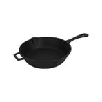 Gndz Store Lava Döküm Yuvarlak Kızartma Tavası Döküm Demir Yekpare Saplı. ÇAP(Ø)24CM - Option-1 - --