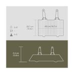 Gndz Store Lava Metal Döküm Mangal Izgarası, Çift Silikon Kulplu, 40 x 25 x 0.7 cm - Option-1 - --