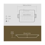 Gndz Store Lava Metal Kulplu Döküm Izgara Tava, 26X32 Cm, Siyah - Option-1 - --