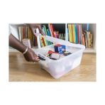 Gndz Store Ohyama Kapaklı Plastik Saklama Kutuları, 30L, 6'lı Set, Şeffaf - Option-1 - 001-Renkli