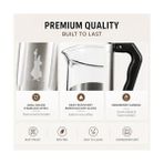 Gndz Store - Preziosa French Press: Yaklaşık 1l Kapasiteli Kahve Hazırlayıcı - 18/10 Paslanmaz Çelik Gövde - Bulaşık Makinesinde Yıkanabilen Borosilikat Cam Sürahi - Paslanmaz Çelik Filtre Sistemi - Option-1 - 001-Renkli