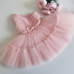 GNL Butik Tasarım Kız Çocuk Tek Omuz Elbise - 6 - 9 Ay - Pembe